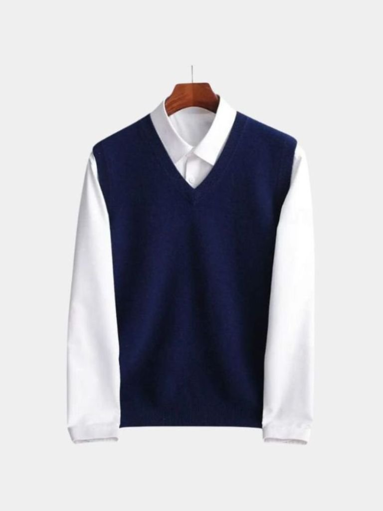 100% Merino Wool Sweater Vest - Cross & Crown