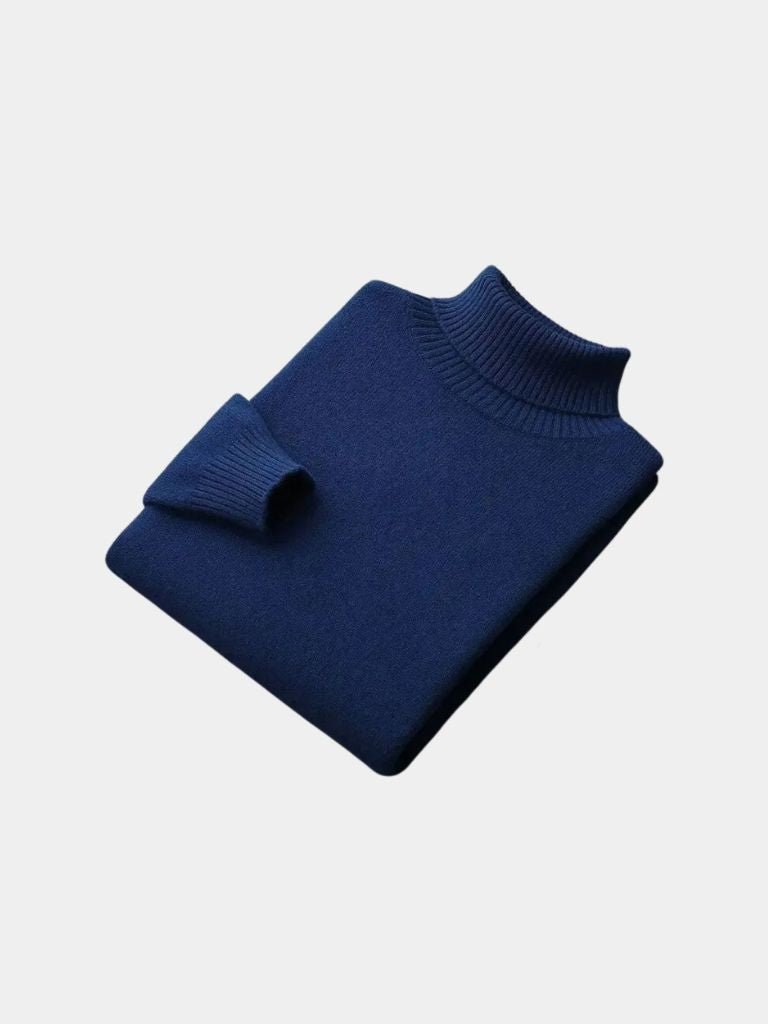 100% Merino Wool Turtleneck Sweater - Cross & Crown