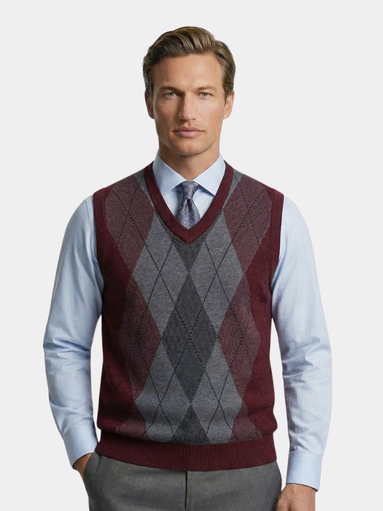 Academic Essential Knit Vest - Cross & Crown