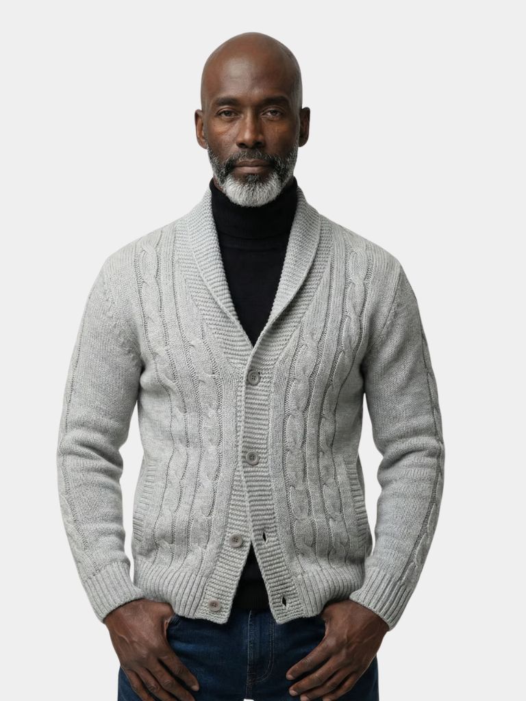 Men's Elegant Knit Cardigan - Cross & Crown