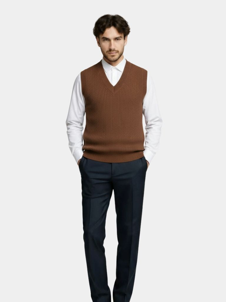 Knit Vest Waistcoat - Cross & Crown