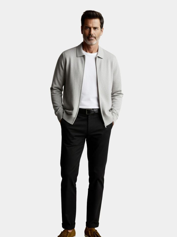 Cashmere Heritage Knit Jacket - Cross & Crown