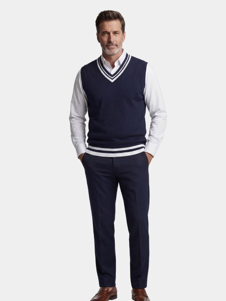 Old Money Essential Knit Vest - Cross & Crown