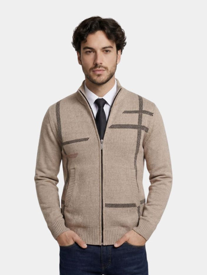 Graphite Symmetry Knit Jacket - Cross & Crown