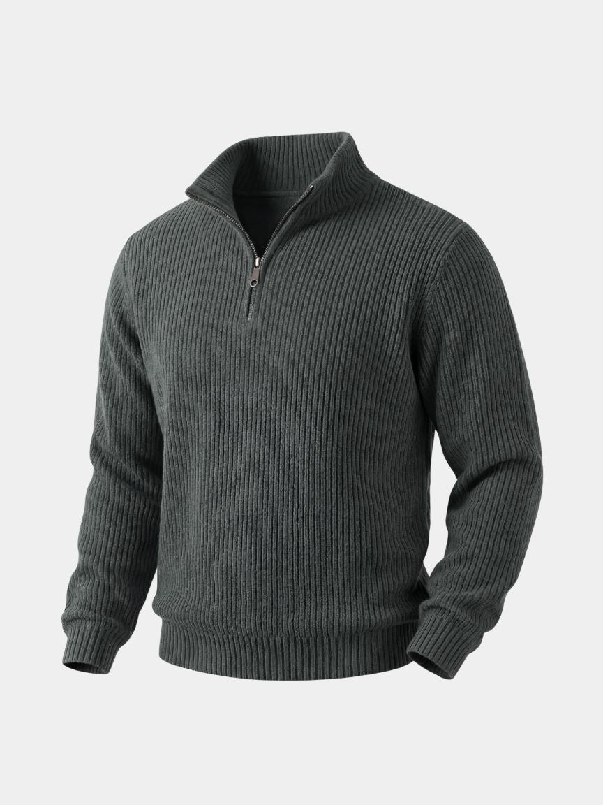 Classic Highland Quarter-Zip Sweater - Cross & Crown