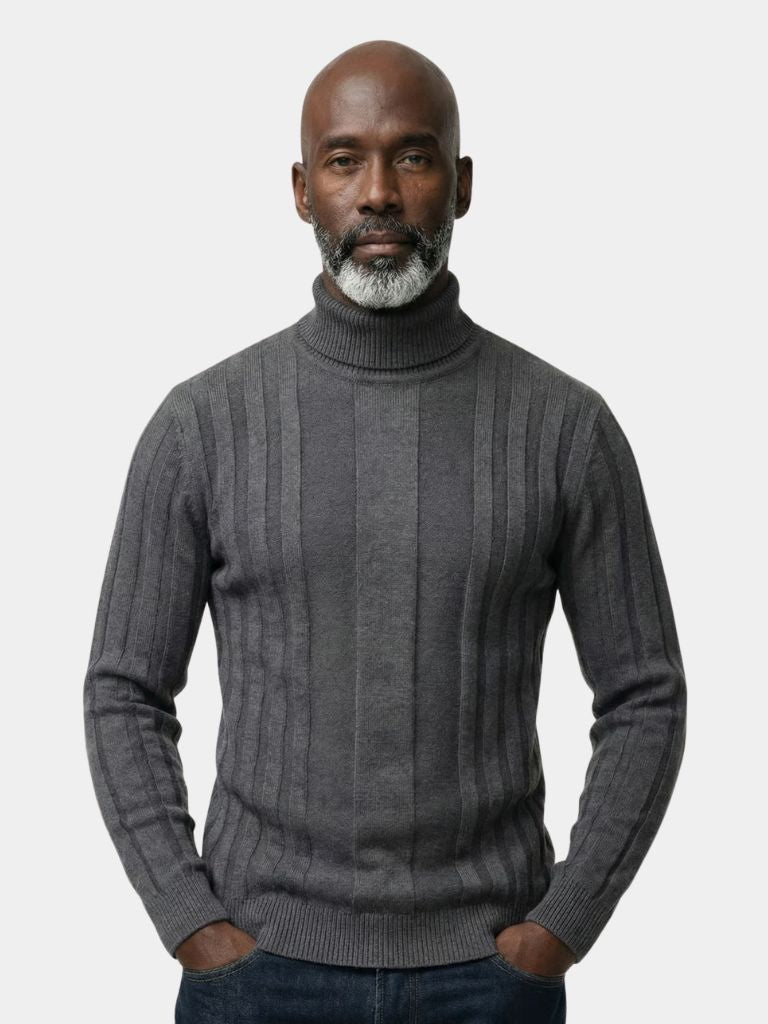 Turtleneck Knitwear Pullover Sweater - Cross & Crown