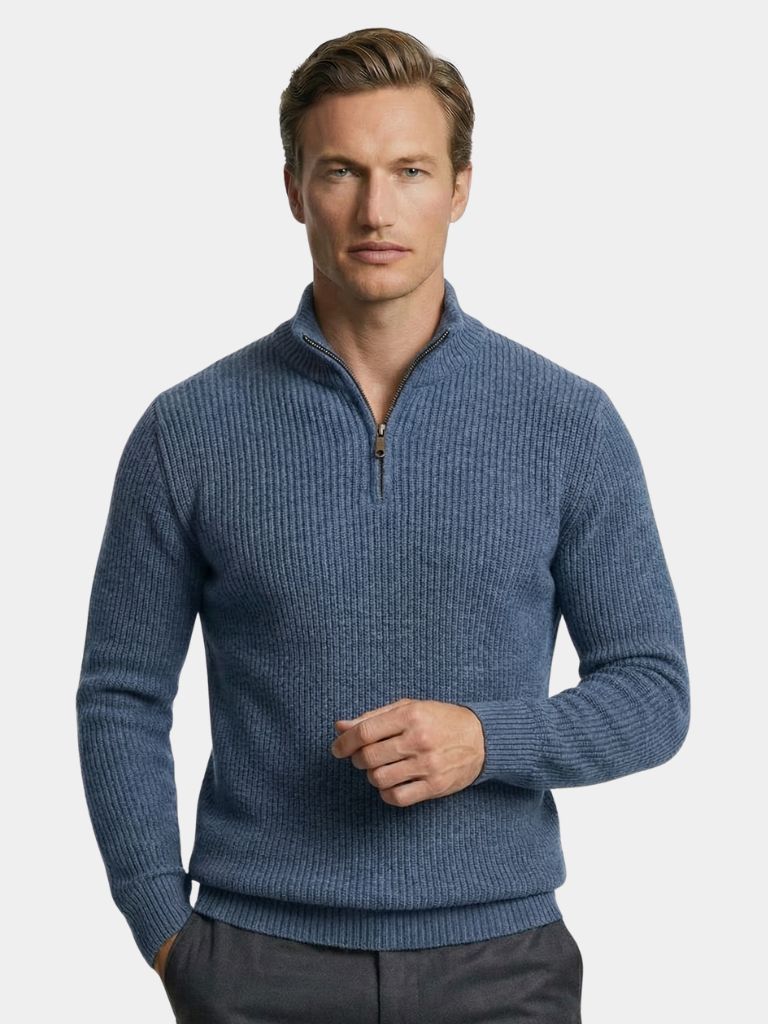 Classic Highland Quarter-Zip Sweater - Cross & Crown
