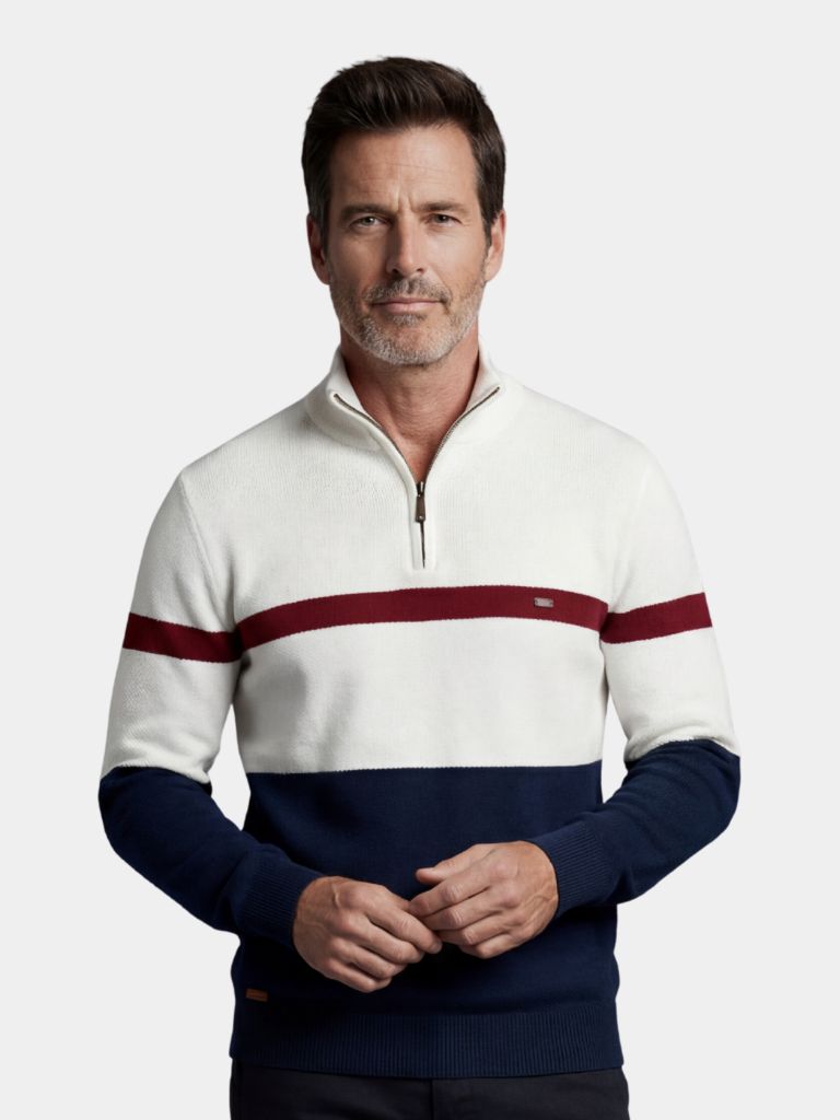 Quarter-Zip Jumper Sweater - Cross & Crown