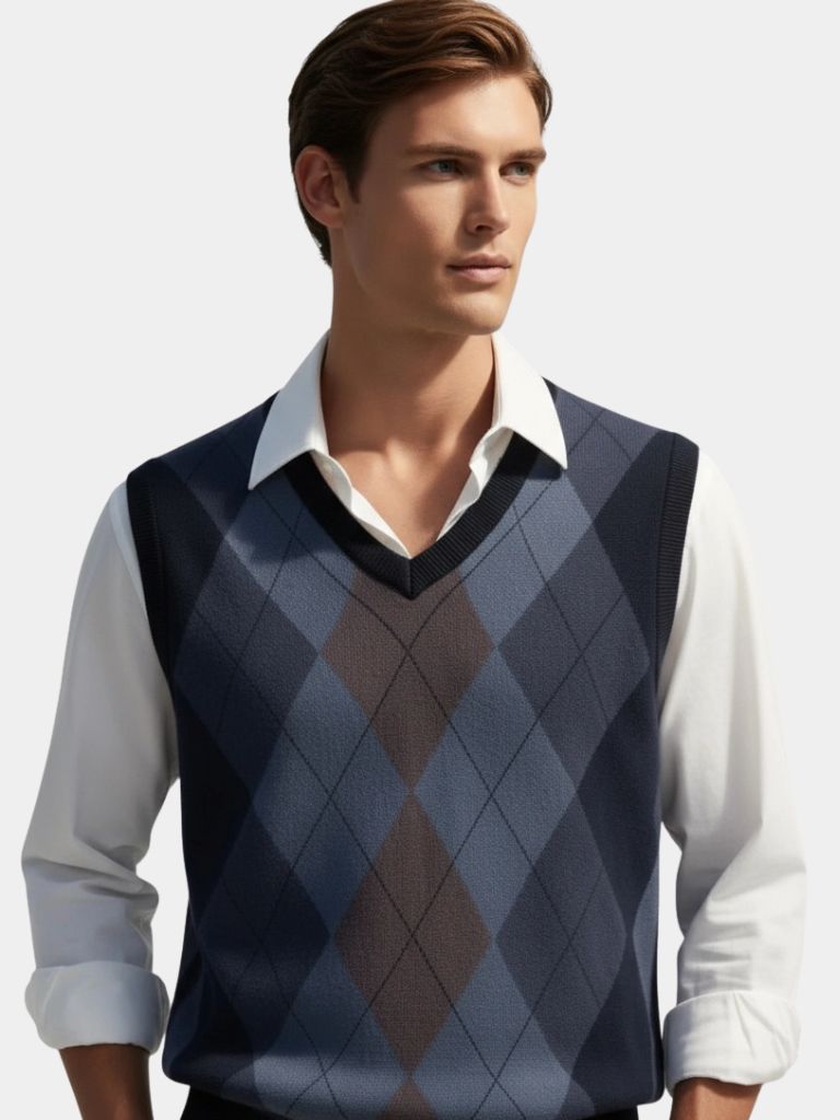 Academic Essential Knit Vest - Cross & Crown