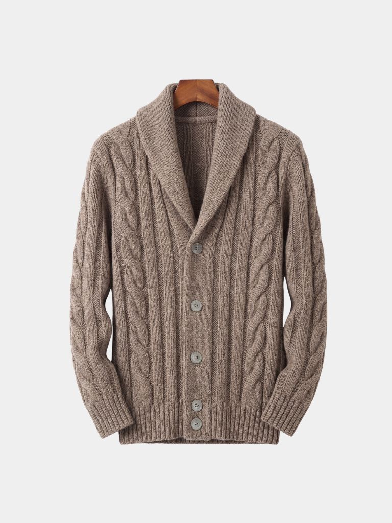 Men's Knitted Cardigan - Cross & Crown