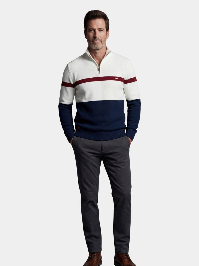 Quarter-Zip Jumper Sweater - Cross & Crown