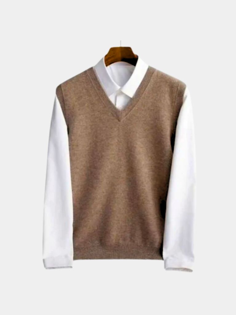 100% Merino Wool Sweater Vest - Cross & Crown