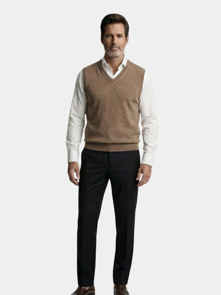 100% Merino Wool Sweater Vest - Cross & Crown