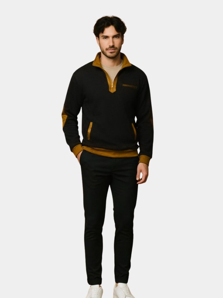 Explorer High Collar Quarter Zip Pullover - Cross & Crown