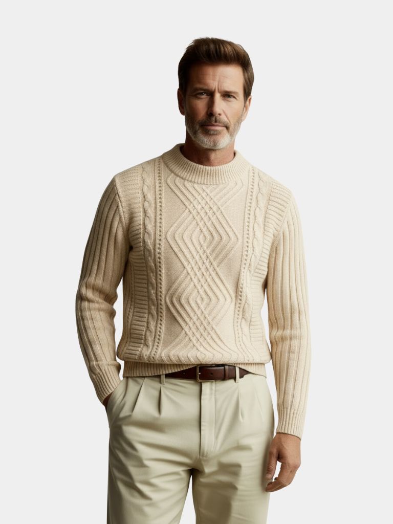 Minimalist Textured Sweater - Cross & Crown