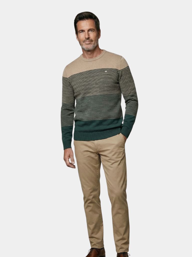 Crew Neck Knitwear Knit Pullover Sweater Jumper - Cross & Crown