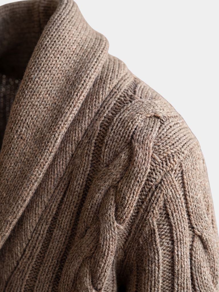 Men's Knitted Cardigan - Cross & Crown