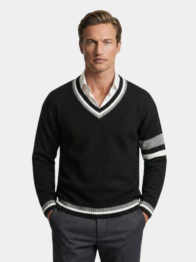 Classic V-Neck Sweater - Cross & Crown