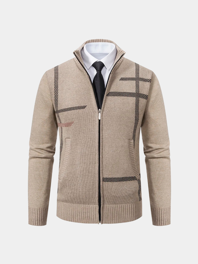 Graphite Symmetry Knit Jacket - Cross & Crown