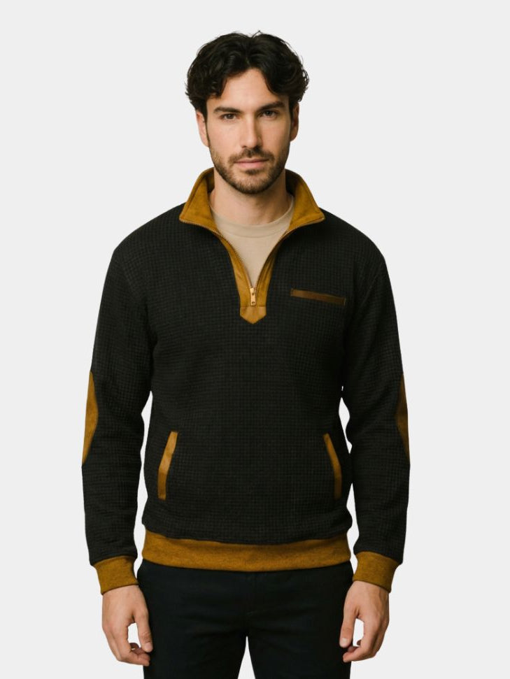 Explorer High Collar Quarter Zip Pullover - Cross & Crown