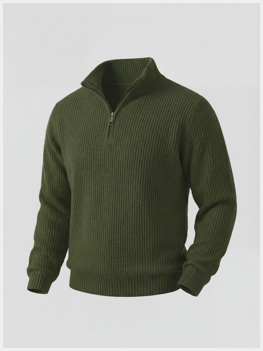 Classic Highland Quarter-Zip Sweater - Cross & Crown