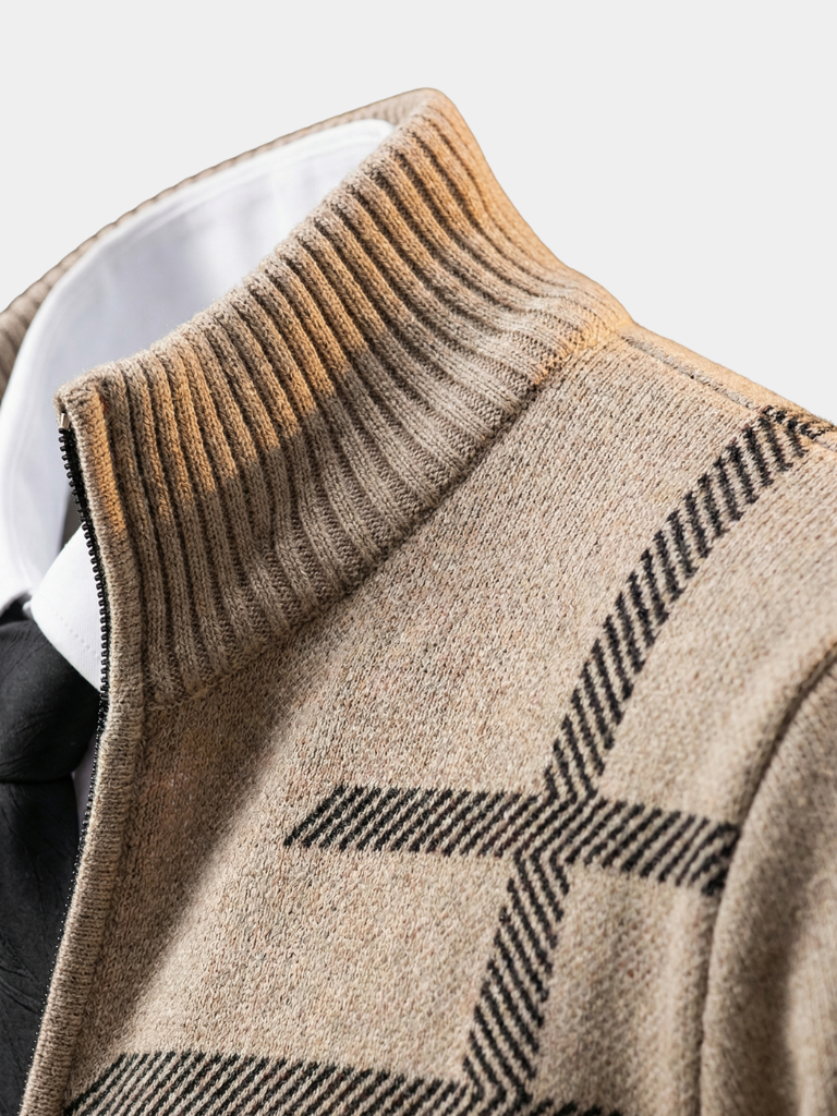 Graphite Symmetry Knit Jacket - Cross & Crown