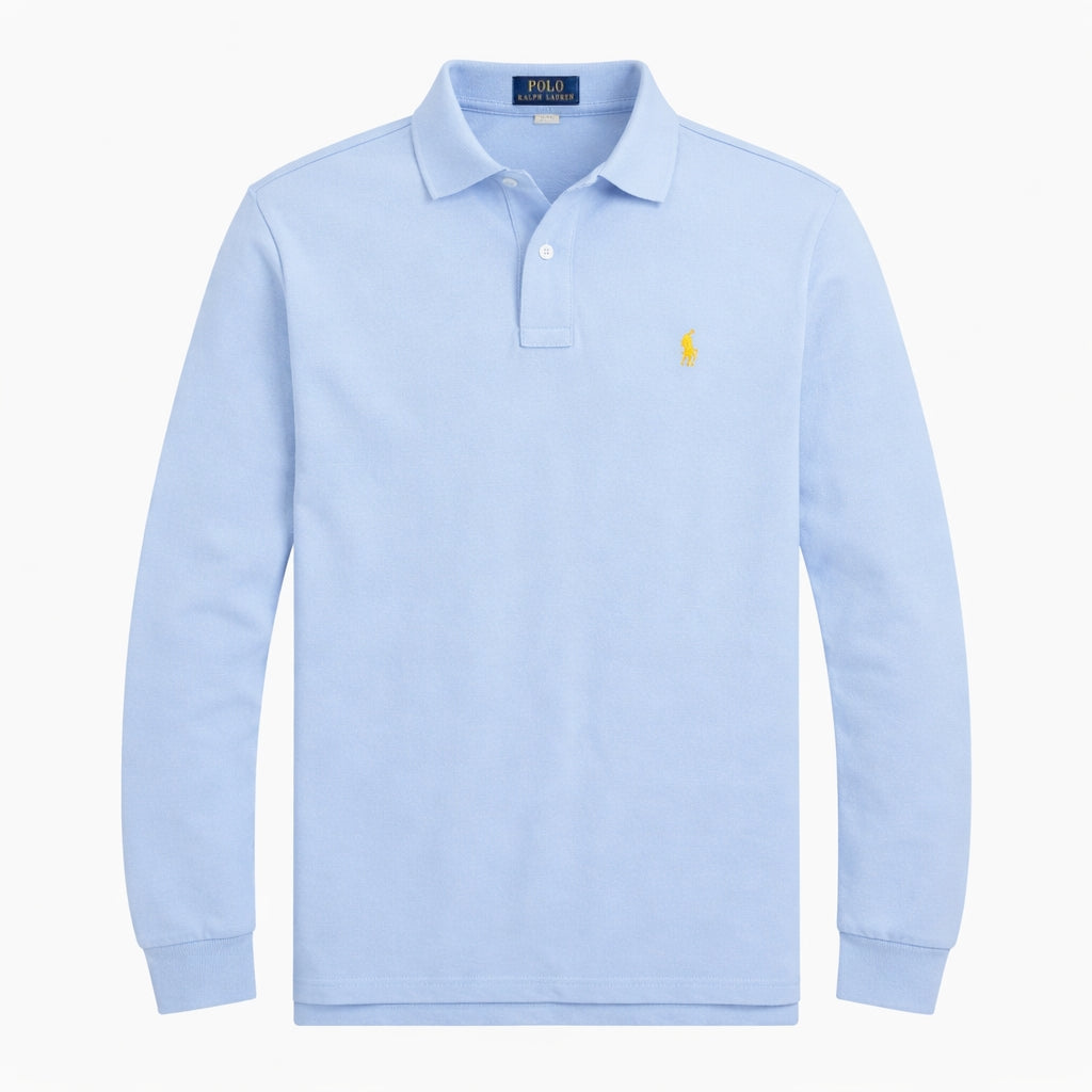 RL Mesh Long-Sleeve Polo Shirt