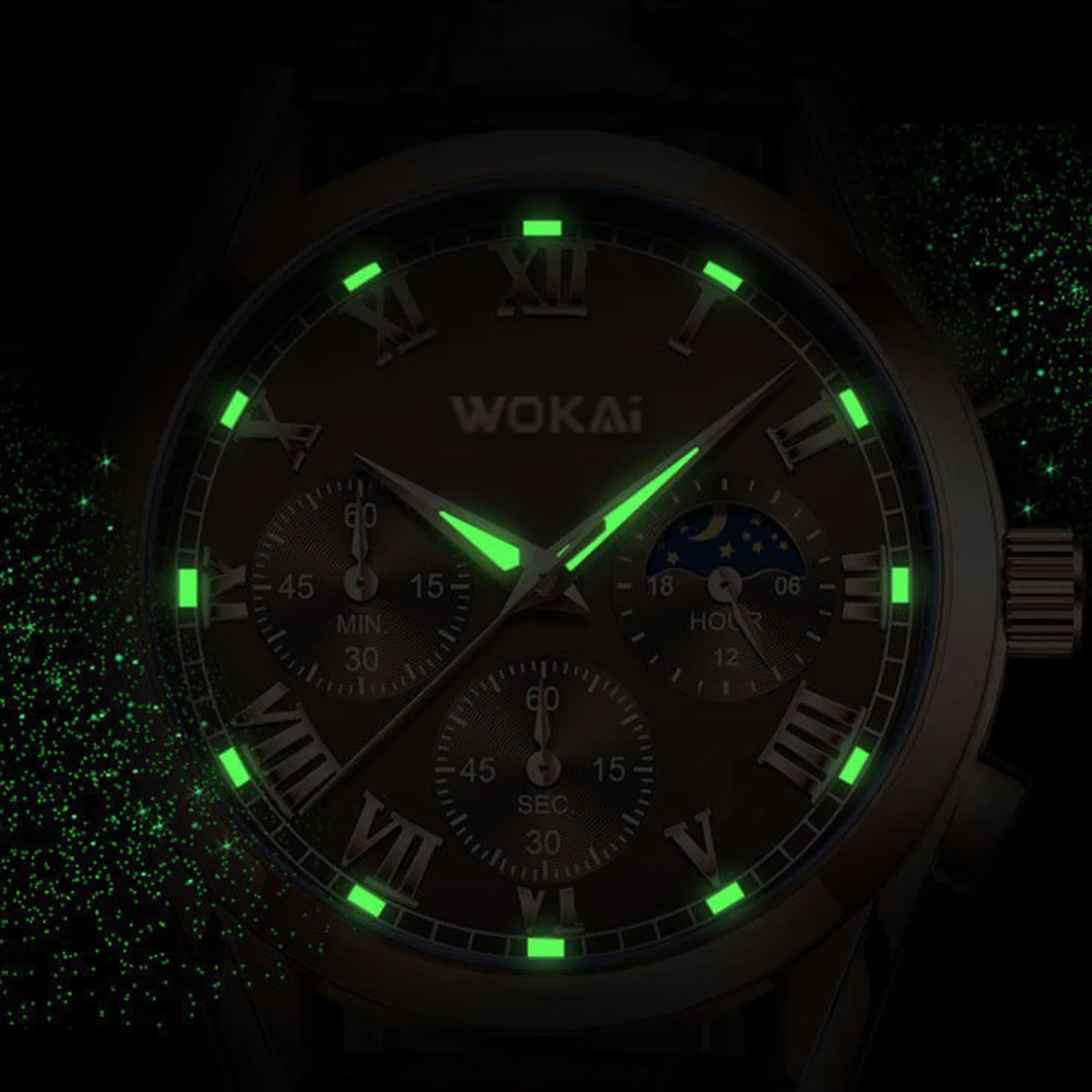 The Wokai Heritage Classic Leather-Strap Watch