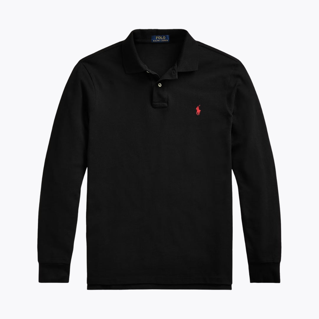 [Buy 1 Get 1 Free] RL Mesh Long-Sleeve Polo Shirt