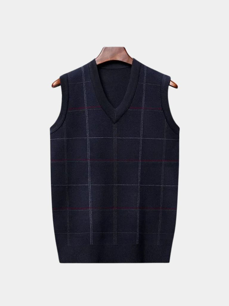 Academic Checkered Kinit Vest