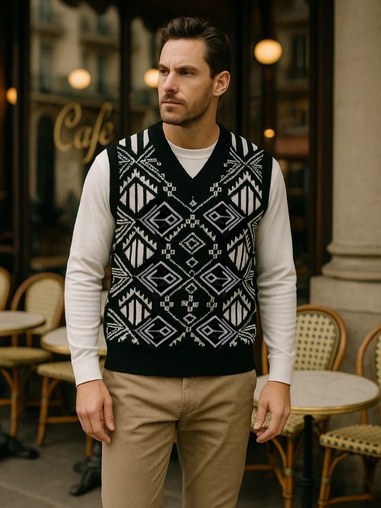 Academic Retro Knit Vest