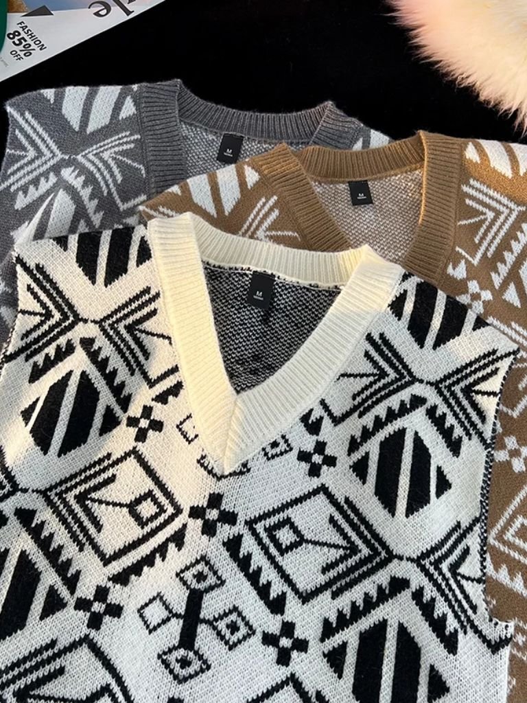 Academic Retro Knit Vest