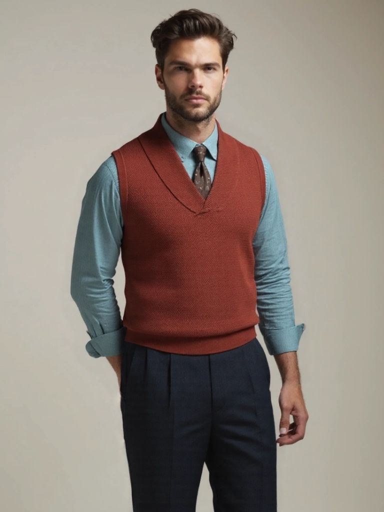 British Knit Vest Waistcoat