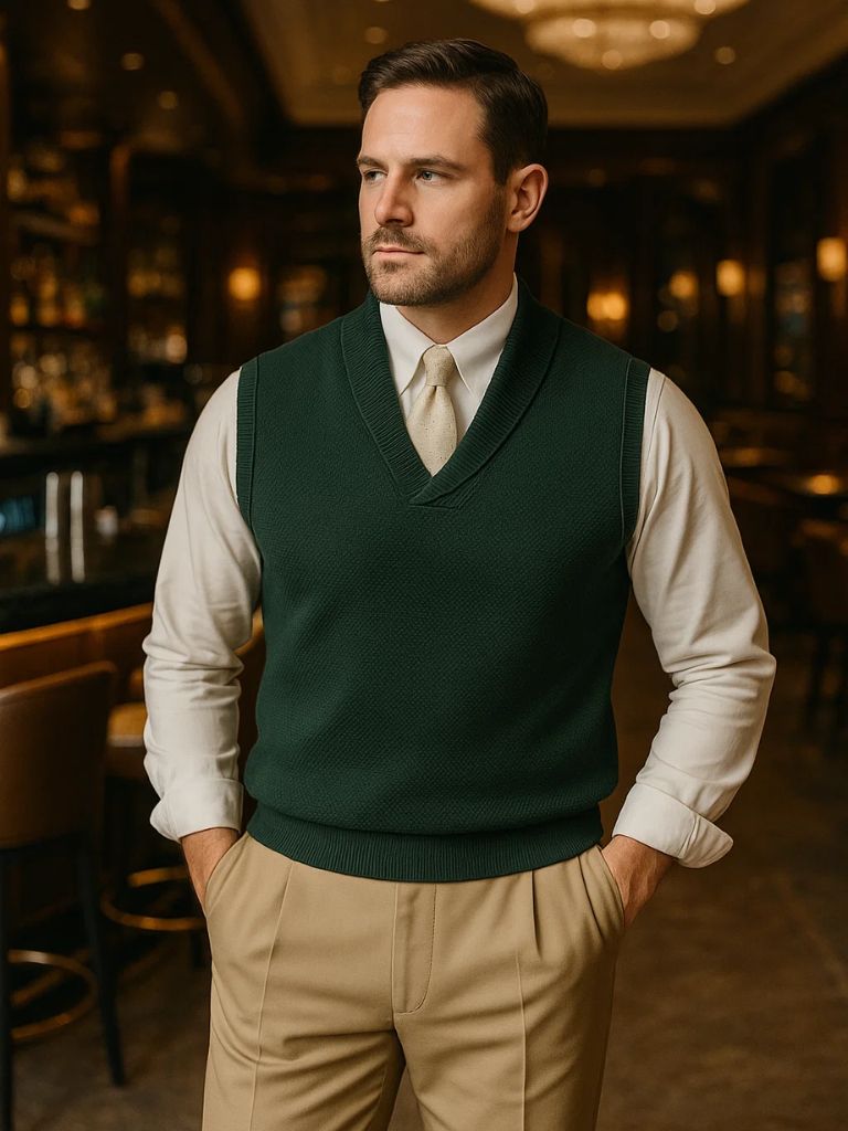 British Knit Vest Waistcoat