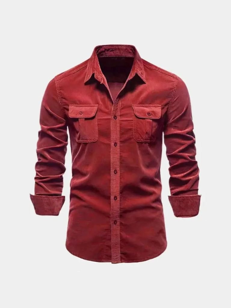 Casual Business Corduroy Shirt - Hommeor