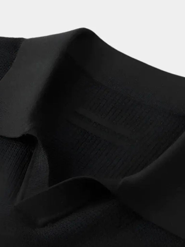 Casual Buttonless Knit Polo Shirt - Cross & Crown