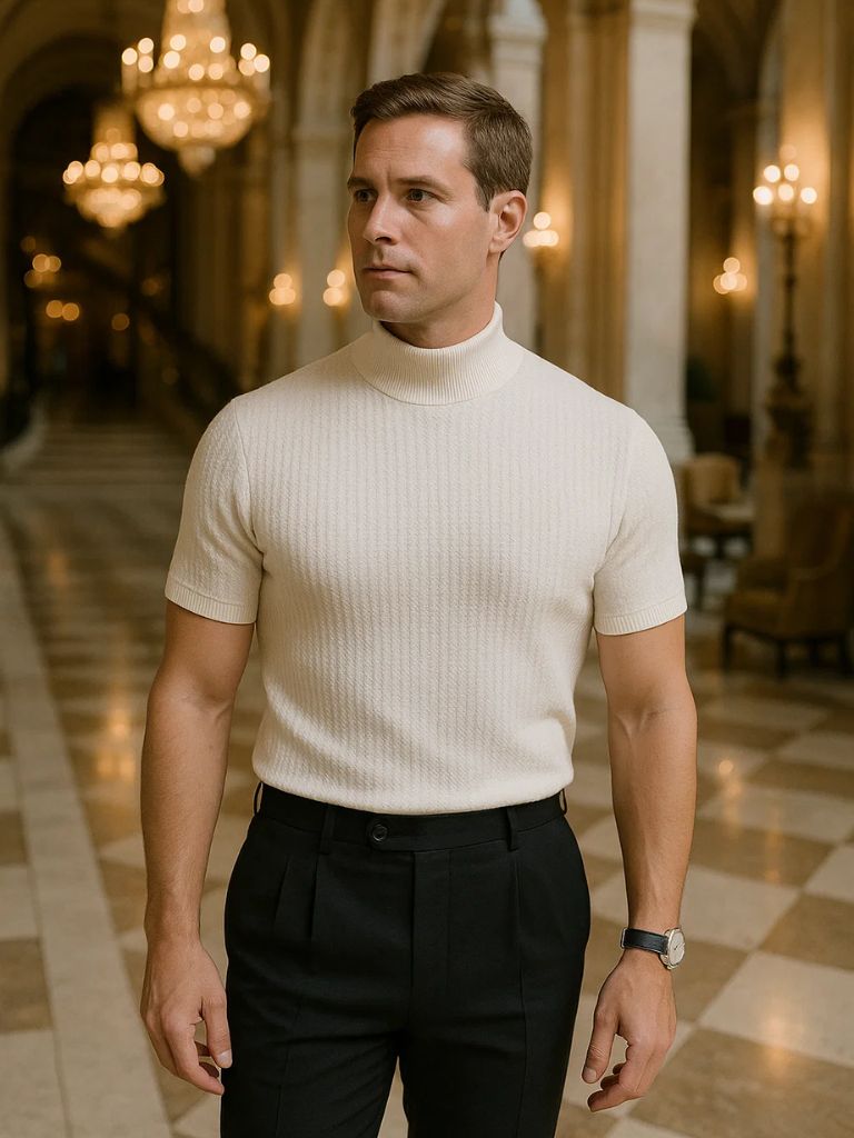 Casual Knit T-Shirt - Cross & Crown