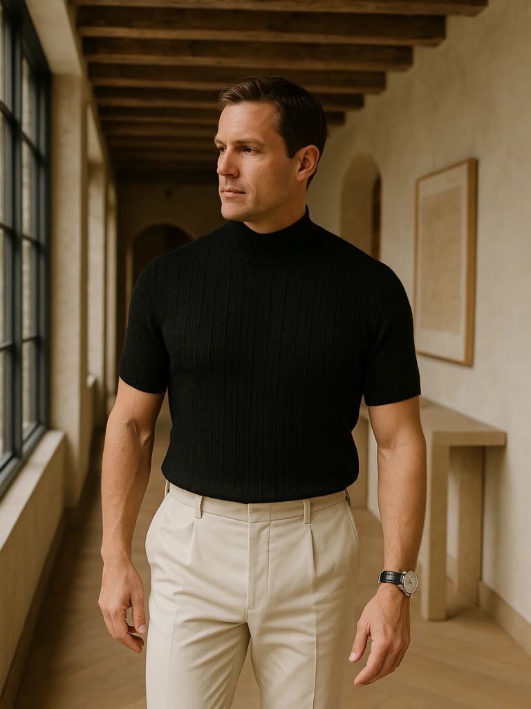 Casual Knit T-Shirt - Cross & Crown