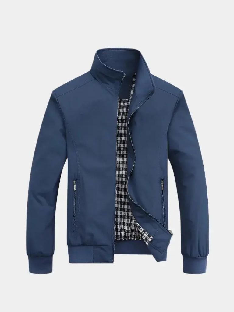 Casual Solid Bomber Jacket - Hommeor