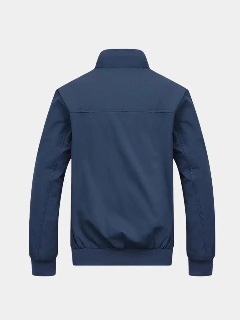 Casual Solid Bomber Jacket - Hommeor