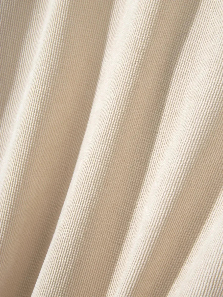 Casual Solid Corduroy Shirt - Hommeor