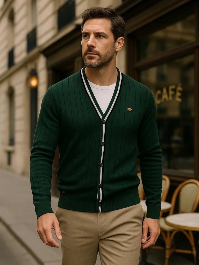 Cotton Button-Up Cardigan Sweater