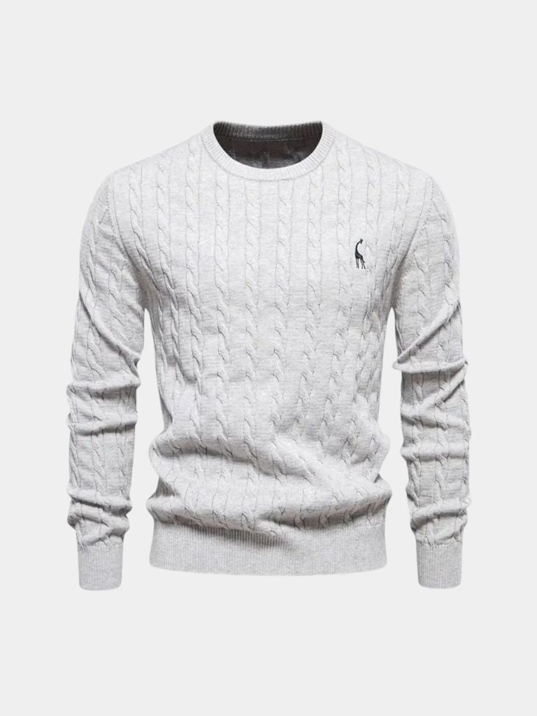 Cotton Crew Neck Pullover Sweater