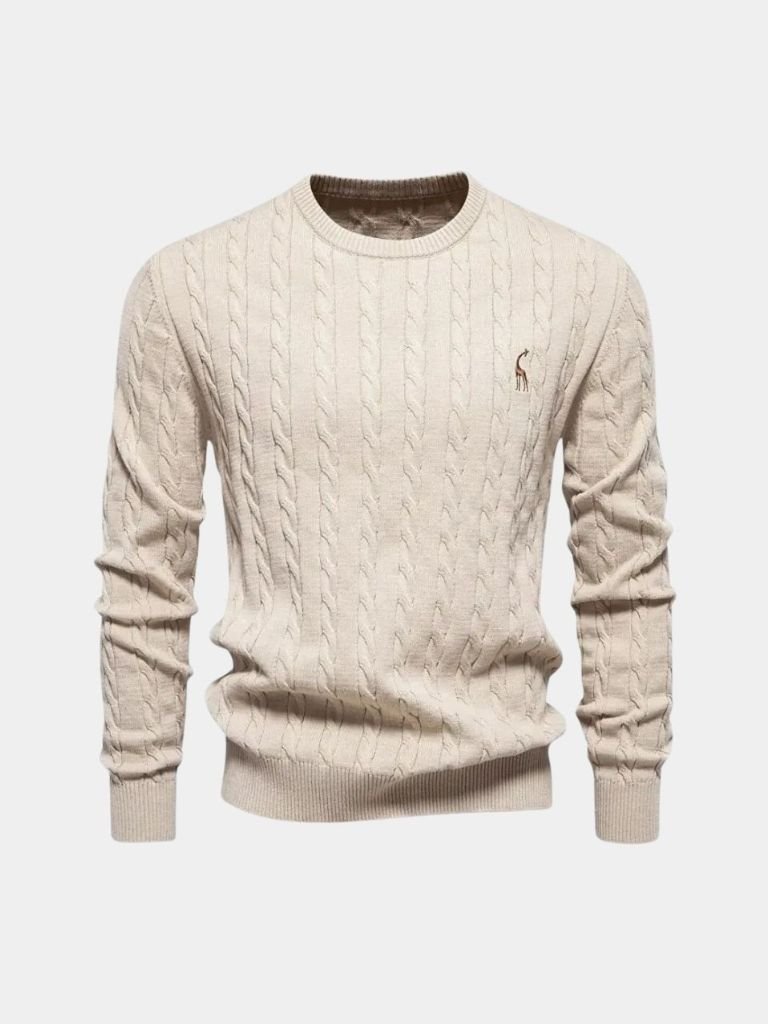 Cotton Crew Neck Pullover Sweater