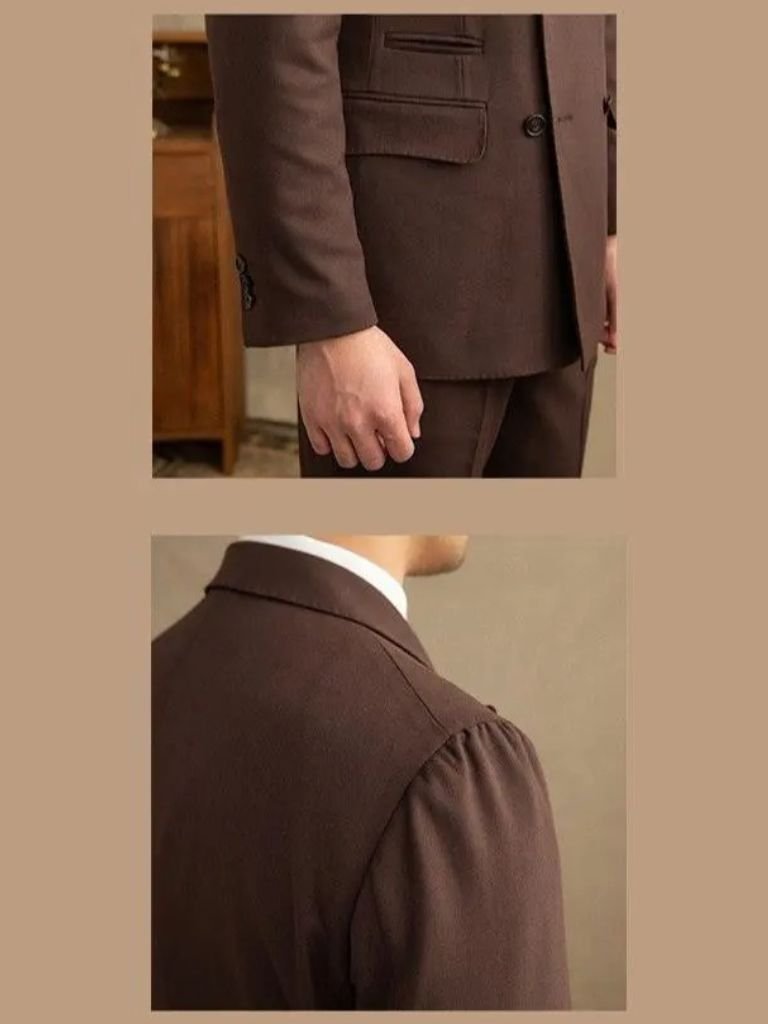 Dark Brown Garbadine Suit