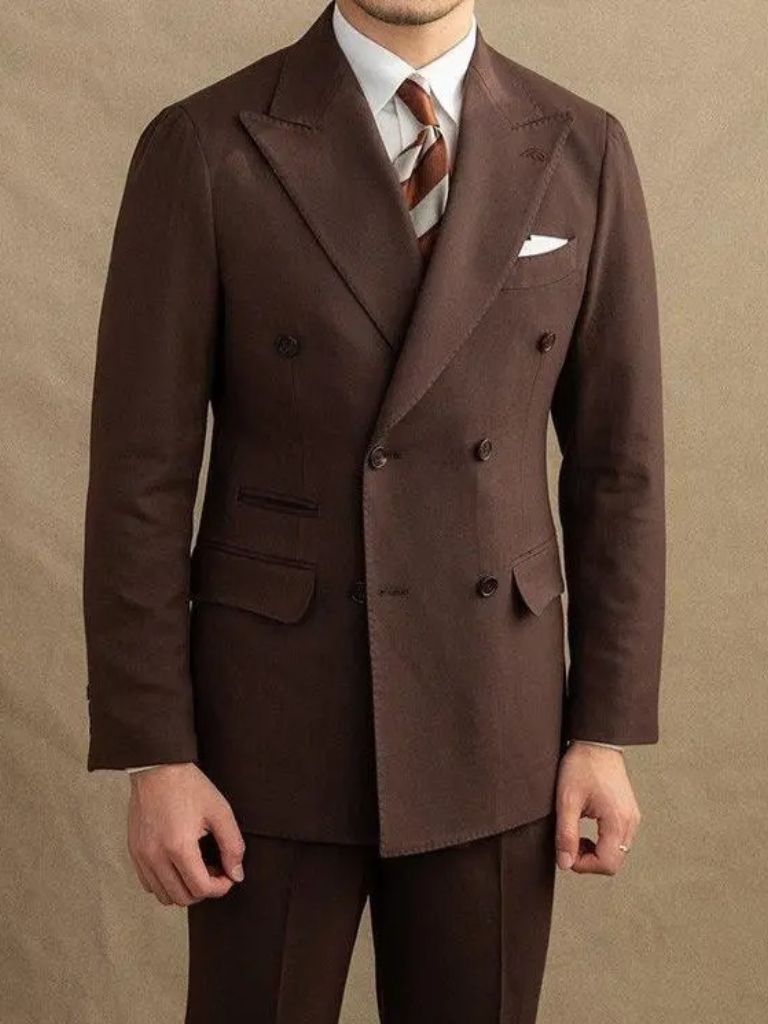 Dark Brown Garbadine Suit