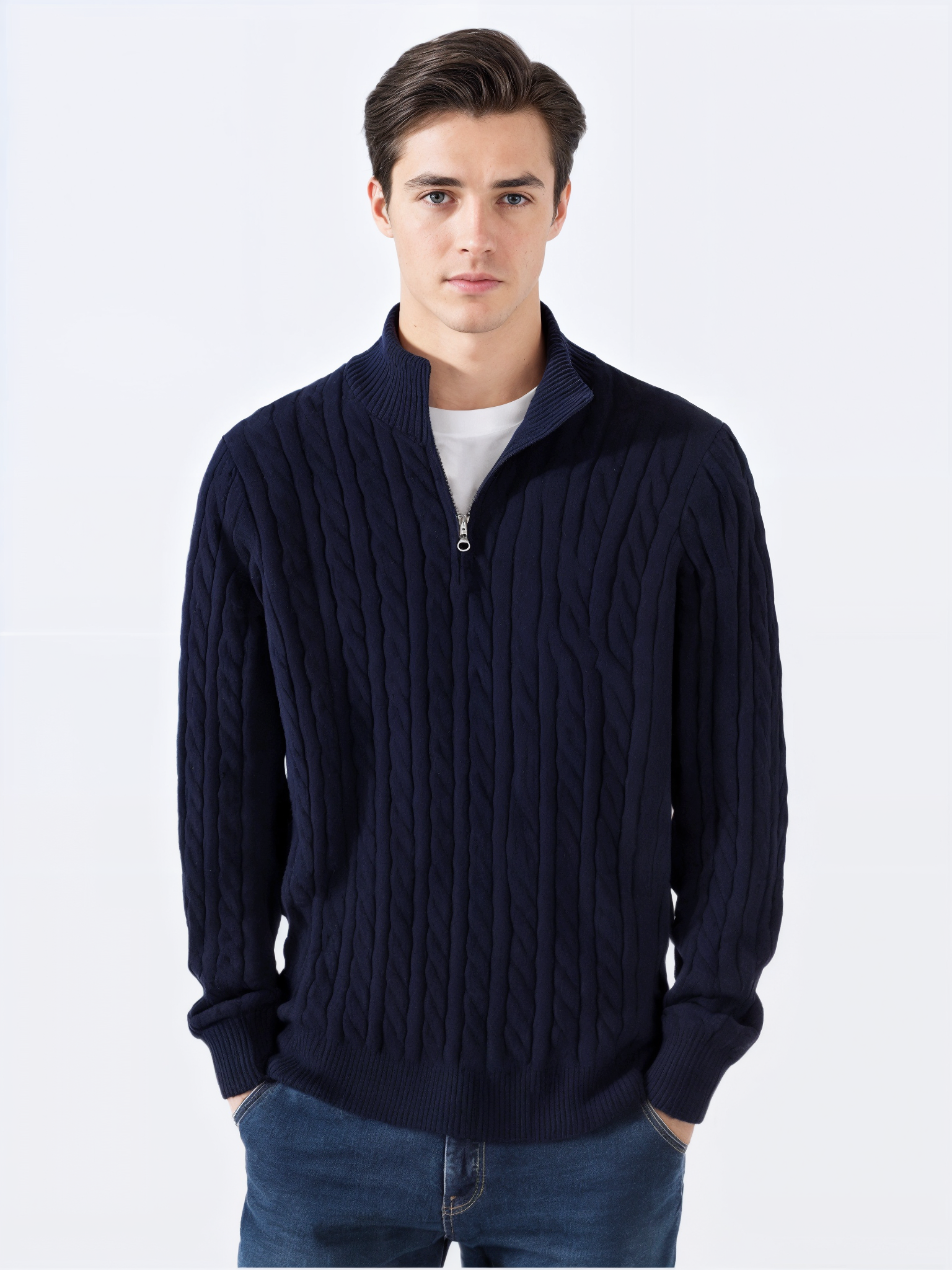 HOMMEOR Alder Zip Sweater