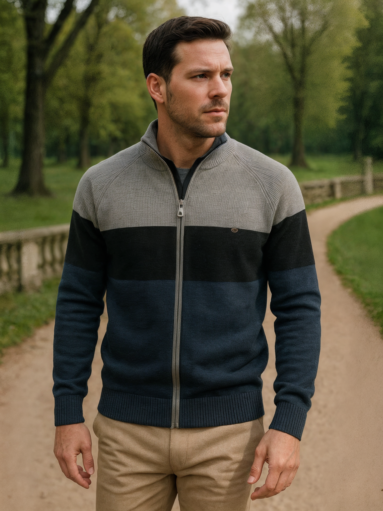 Essential Knit Zipper Sweater