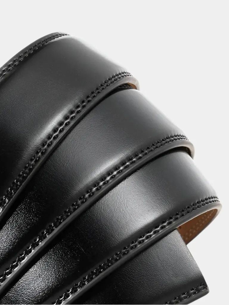 Essential Elegant Leather Belt Without Buckle