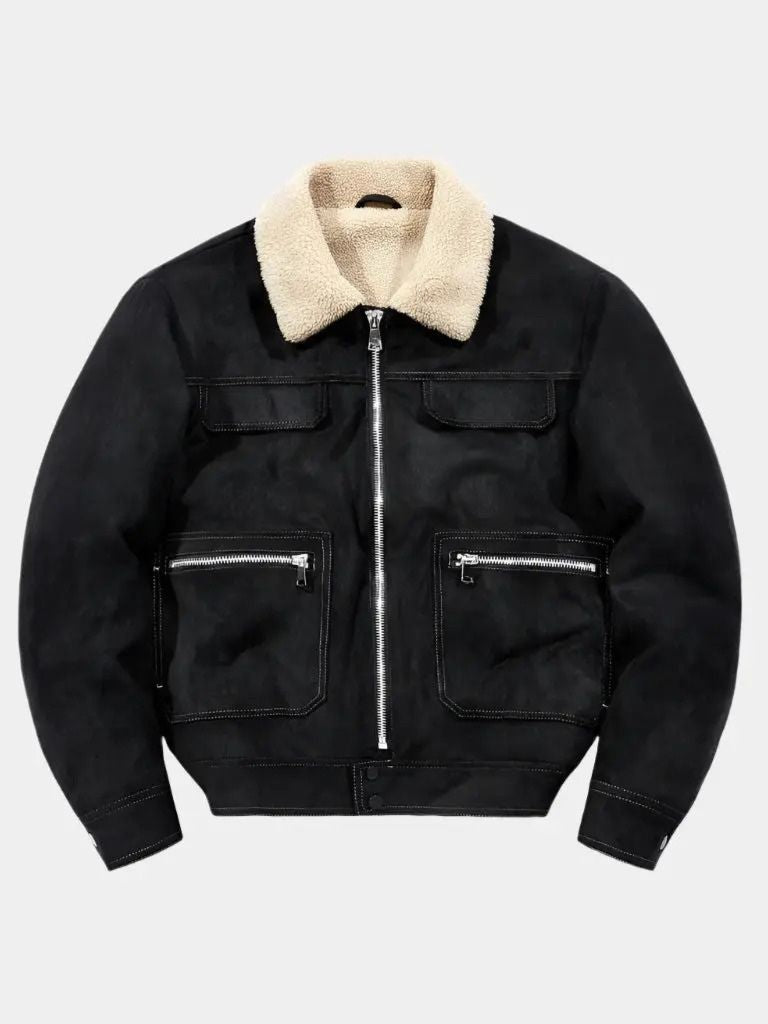 Essential Fleece Suede Jacket - Cross & Crown